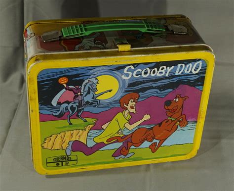 1973 scooby doo metal lunch box|Scooby Doo tin lunch box.